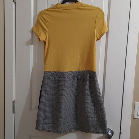 Wonder Nation youth XXL (18) Harry Potter style yellow black plaid dress - Picture 6 of 7